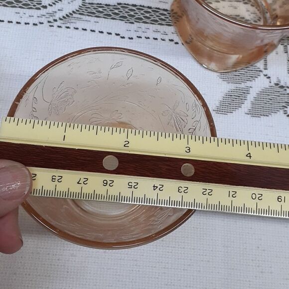 Jeanette Florigold carnival Depression glass, 3-pc bundle - Picture 8 of 9